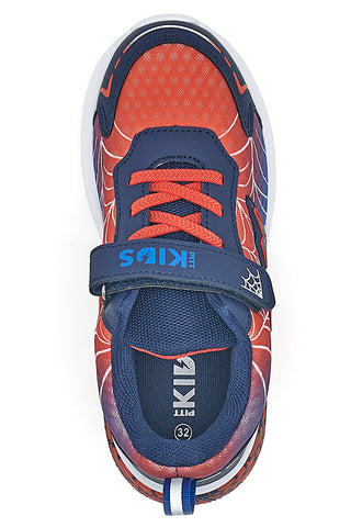 Scarpe blu e rosse con luci e strappo Pitt kids 11570