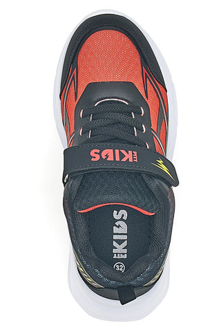 Scarpe nere e rosse con luci e strappo Pitt kids 11562