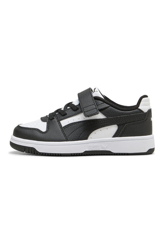 Schwarze und weiße Sneaker mit Klettverschluss: Puma Rebound Slam Lo AC+ PS