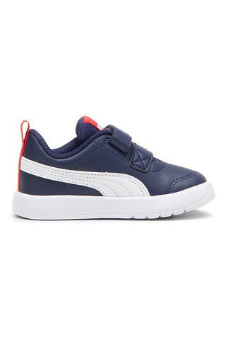 Sneakers blu con doppio strappo Puma Courtflex V3 V Inf