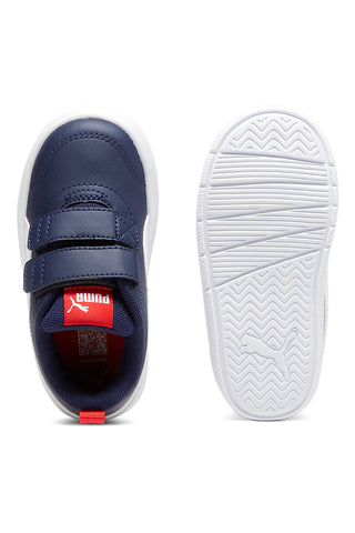 Sneakers blu con doppio strappo Puma Courtflex V3 V Inf