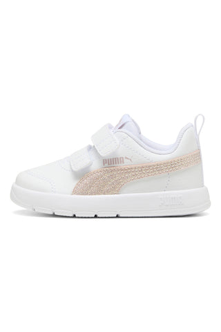 Weiße Puma Courtflex V3 Glitz V Inf Sneaker