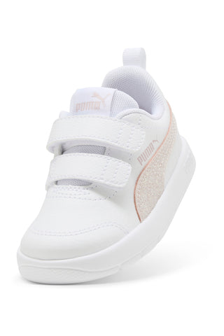 Weiße Puma Courtflex V3 Glitz V Inf Sneaker