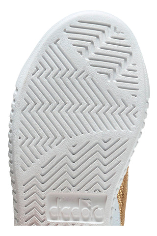Sneakers bianche con logo oro e platform Diadora Game Step Disco PS