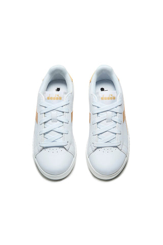 Sneakers bianche con logo oro e platform Diadora Game Step Disco PS
