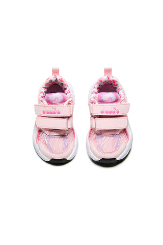Sneakers rosa in tessuto con strappo e stampa sul tallone Diadora Alley Amy TD