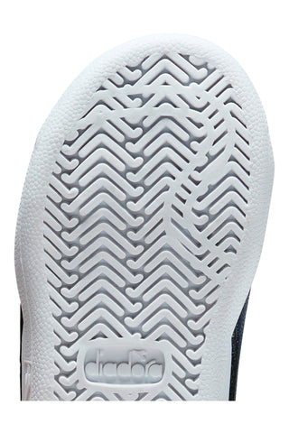 Sneakers primi passi bianche con logo blu e strappi Diadora Game P Dot TD