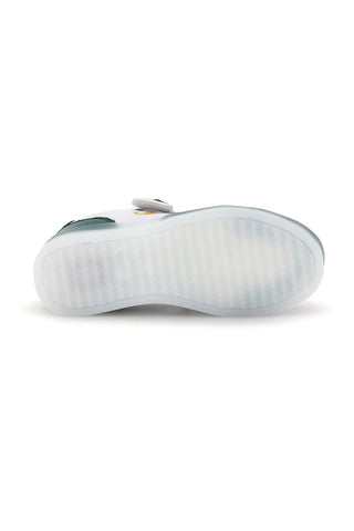 Weiße und grüne Sneaker mit LED-Beleuchtung Champion GLW B PS