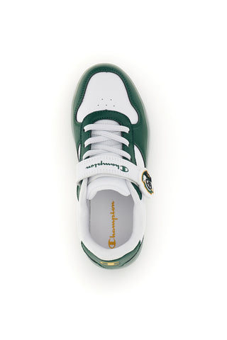 Weiße und grüne Sneaker mit LED-Beleuchtung Champion GLW B PS