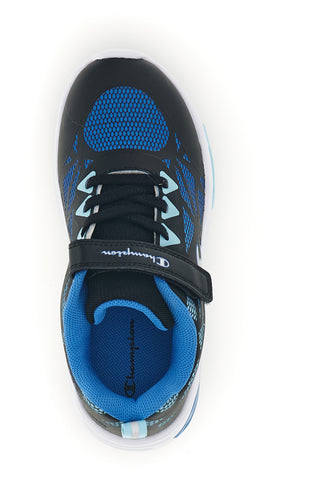 Sneakers nere e blu con luci LED Champion Wave Tri B PS