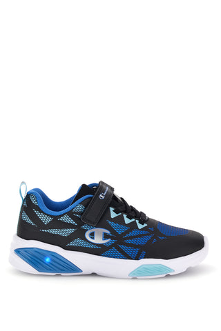 Sneakers nere e blu con luci LED Champion Wave Tri B PS