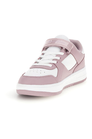 Sneakers rosa e bianche con logo laterale Champion RD18 LOW G PS