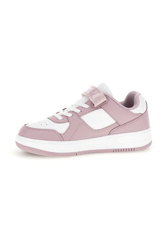 Sneakers rosa e bianche con logo laterale Champion RD18 LOW G PS