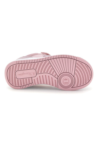 Sneakers rosa e bianche con logo laterale Champion RD18 LOW G PS