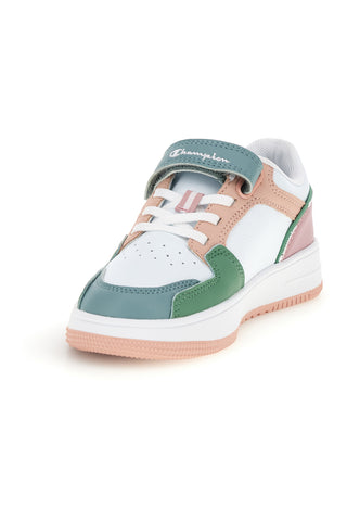 Sneakers bianche verdi e rosa multicolor Champion RD18 2 LOW G PS