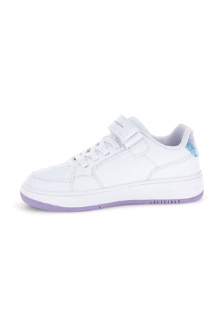 Sneakers bianche e lilla con logo strass Champion RD18 Lenticular G PS