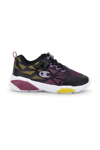 Sneakers nere con dettagli fucsia e gialli Champion WAVE TRI G PS