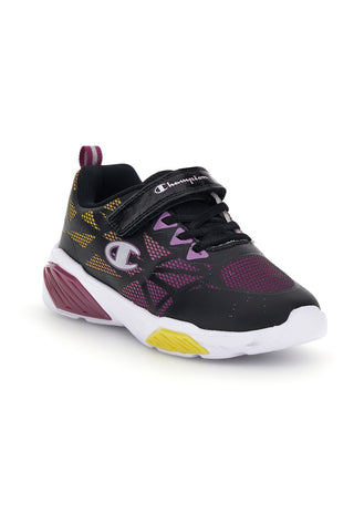 Sneakers nere con dettagli fucsia e gialli Champion WAVE TRI G PS