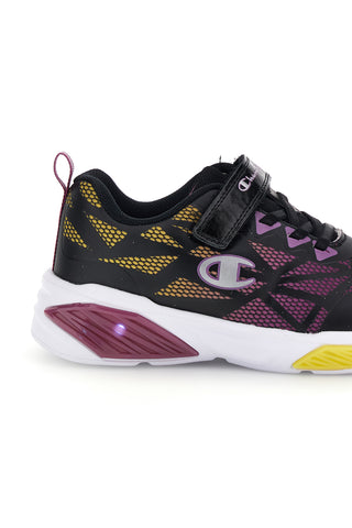 Sneakers nere con dettagli fucsia e gialli Champion WAVE TRI G PS