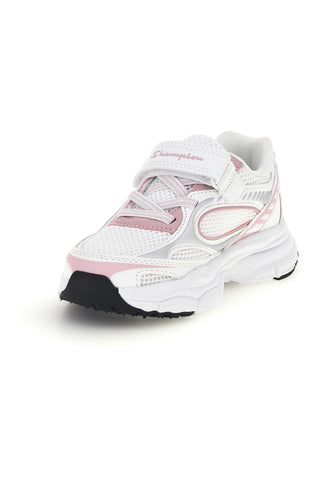 Sneakers bianche e rosa con dettagli in mesh Champion RT25 U PS