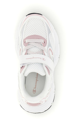 Sneakers bianche e rosa con dettagli in mesh Champion RT25 U PS