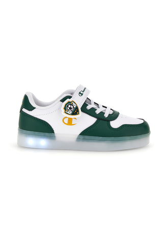 Sneakers bianche e verdi con luci LED Champion GLW B TD