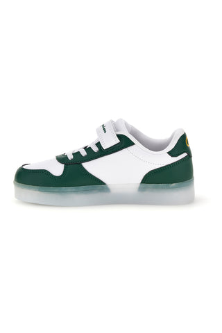 Weiße und grüne Sneaker mit LED-Beleuchtung Champion GLW B TD