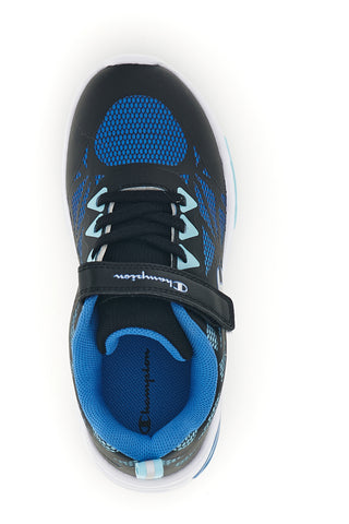 Schwarze und blaue Sneaker mit LED-Beleuchtung Champion Wave Tri B PS