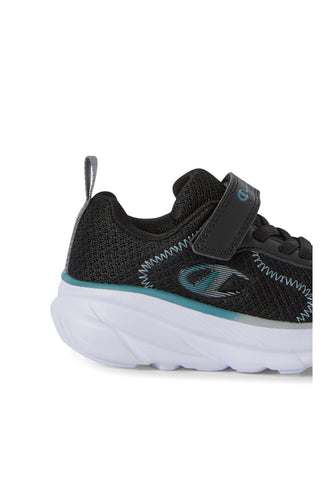 Schwarze Sneaker mit petrolfarbenen Details Champion HRO J B TD