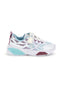 Sneakers bianche e azzurre con luci LED Champion Wave Tri G TD