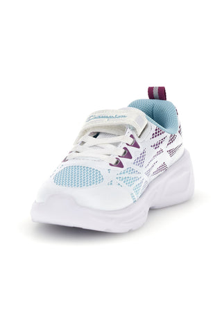 Sneakers bianche e azzurre con luci LED Champion Wave Tri G TD