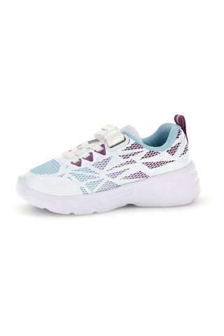 Sneakers bianche e azzurre con luci LED Champion Wave Tri G TD