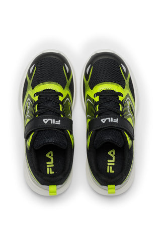 Schwarze und limettengrüne Fila Baselock V Sneaker