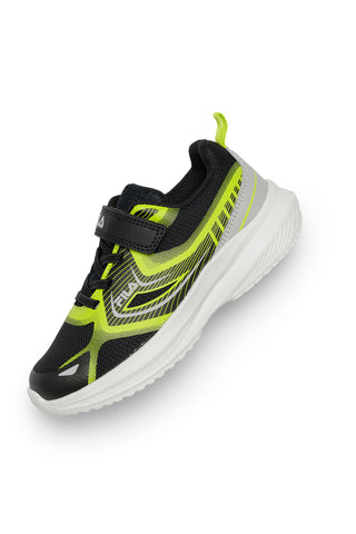 Schwarze und limettengrüne Fila Baselock V Sneaker