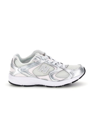 Sneakers grigie con dettagli rosa New Balance P4088NR