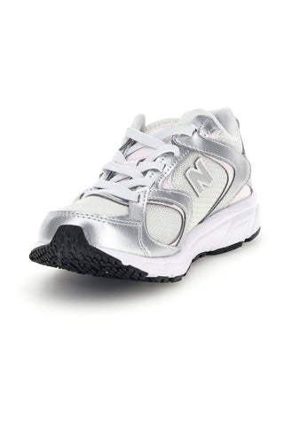 Sneakers grigie con dettagli rosa New Balance P4088NR