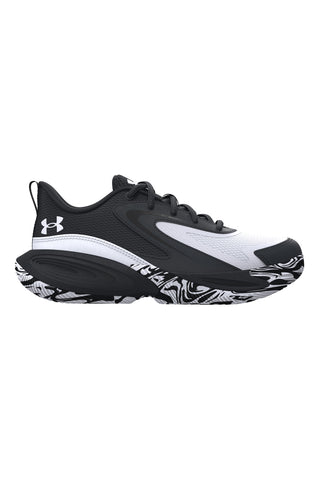 Atmungsaktive schwarz-weiße Basketballschuhe von Under Armour: UA PS Lockdown 8