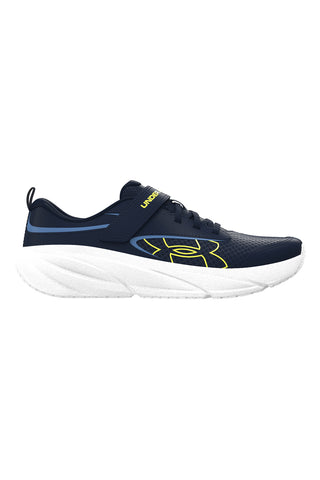 Blaue Sneaker mit Klettverschluss und seitlichem Under Armour-Logo: BPS Surge 5 AC