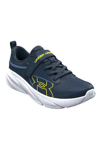 Blaue Sneaker mit Klettverschluss und seitlichem Under Armour-Logo: BPS Surge 5 AC