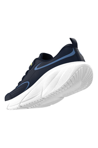 Blaue Sneaker mit Klettverschluss und seitlichem Under Armour-Logo: BPS Surge 5 AC