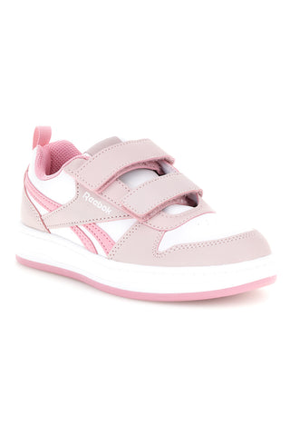 Sneakers rosa e bianche con doppio strappo Reebok ROYAL PRIME 2 STRAP HOOK LOOP