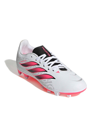 Weiße und rosa Fußballschuhe Adidas Predator Club FG/MG