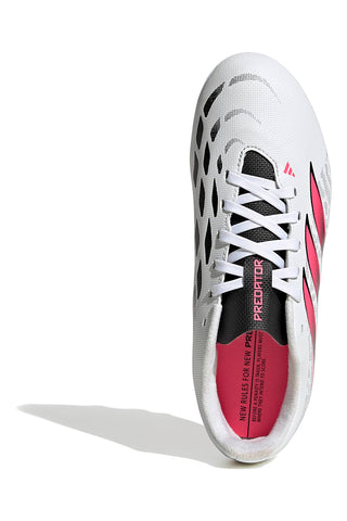 Weiße und rosa Fußballschuhe Adidas Predator Club FG/MG