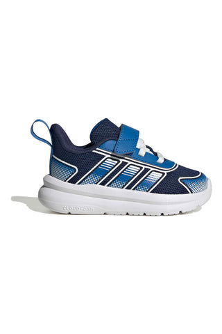 Blaue Sneaker mit Klettverschluss und Schnürsenkeln Adidas Tensaur Run 4 EL I