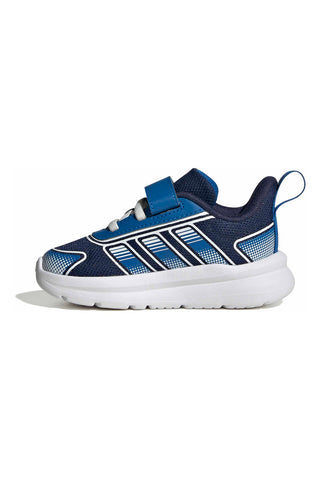 Blaue Sneaker mit Klettverschluss und Schnürsenkeln Adidas Tensaur Run 4 EL I