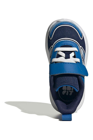 Blaue Sneaker mit Klettverschluss und Schnürsenkeln Adidas Tensaur Run 4 EL I