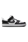 Weiß-schwarze Nike Court Borough Low Recraft Sneaker
