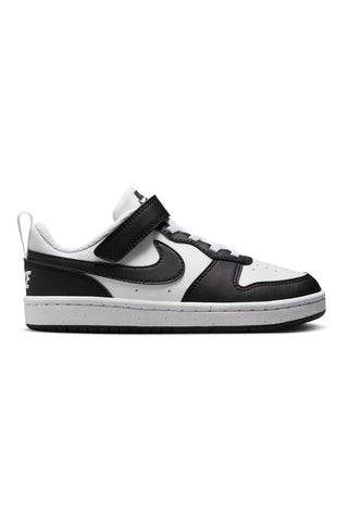 Weiß-schwarze Nike Court Borough Low Recraft Sneaker