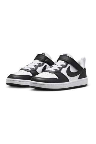 Weiß-schwarze Nike Court Borough Low Recraft Sneaker