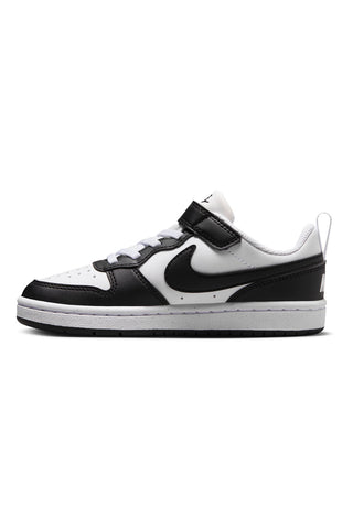 Weiß-schwarze Nike Court Borough Low Recraft Sneaker